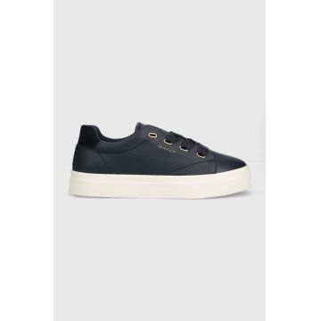 Gant sneakers din piele Avona culoarea albastru marin, 27531157.G69