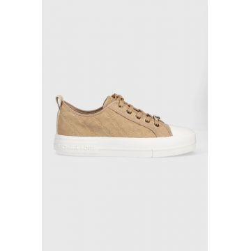 MICHAEL Michael Kors tenisi din piele intoarsa Evy culoarea bej, 43F3EYFS2S