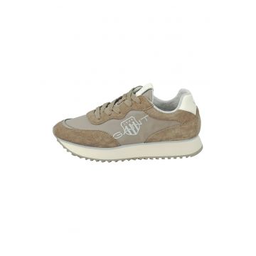 Pantofi sport cu detalii de piele intoarsa