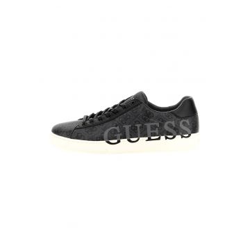 Pantofi sport de piele ecologica cu logo
