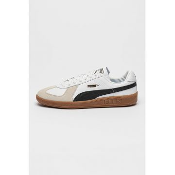 Pantofi sport din piele cu insertii din piele intoarsa