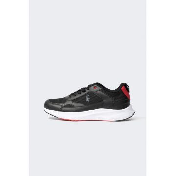 Pantofi sport din plasa cu garnituri din piele ecologica