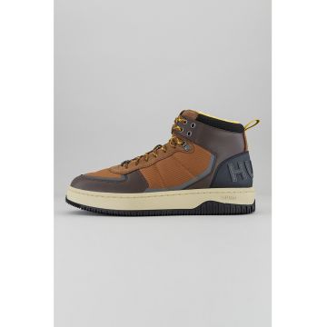 Pantofi sport high-top cu insertii de piele