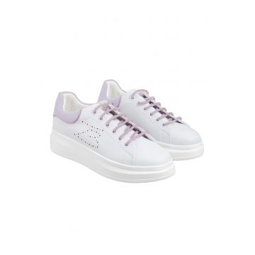 Pantofi sport wedge de piele Aloe