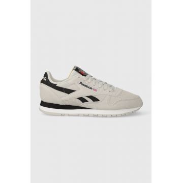 Reebok Classic sneakers din piele intoarsă CLASSIC LEATHER culoarea gri