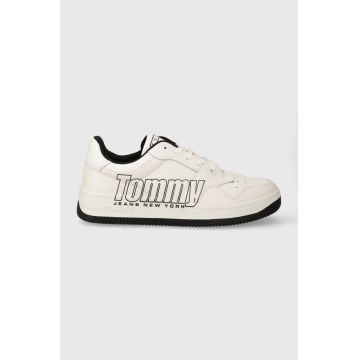 Tommy Jeans sneakers TJM BASKET LOGO culoarea alb, EM0EM01257