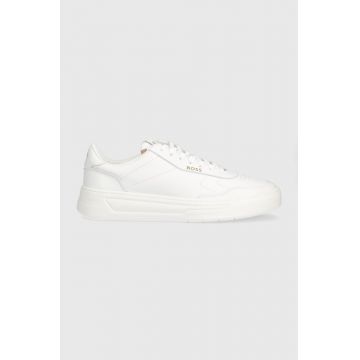 BOSS sneakers din piele Baltimore culoarea alb, 50502893