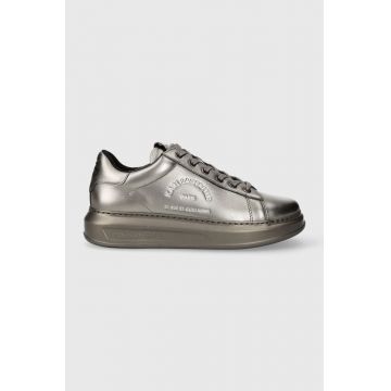 Karl Lagerfeld sneakers din piele KAPRI MENS KC culoarea argintiu, KL52538M