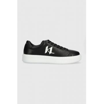 Karl Lagerfeld sneakers din piele MAXI KUP culoarea negru, KL52215