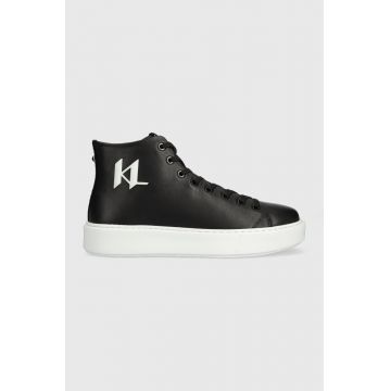 Karl Lagerfeld sneakers din piele MAXI KUP culoarea negru, KL52265