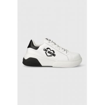 Love Moschino sneakers culoarea alb, JA15105G1HIA110A