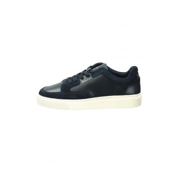 Pantofi sport de piele cu garnituri de piele intoarsa