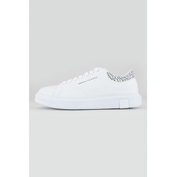 Pantofi sport de piele ecologica cu logo
