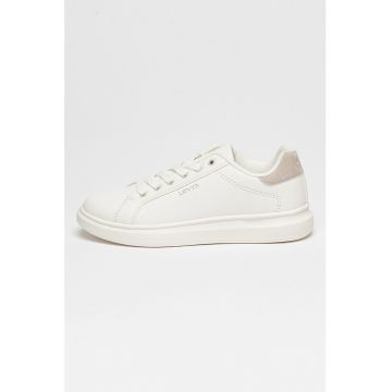 Pantofi sport de piele ecologica cu sireturi