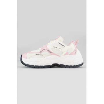 Pantofi sport de piele ecologica si material textil