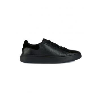 Pantofi sport din piele cu insertii din denim Deiven