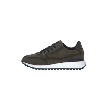 Pantofi sport din piele intoarsa cu model uni