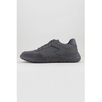 Pantofi sport low-cut cu garnituri de piele intoarsa