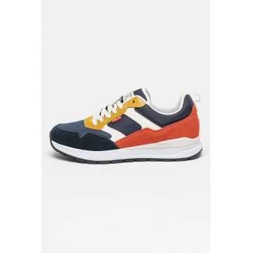 Pantofi sport low-top cu garnituri de piele intoarsa