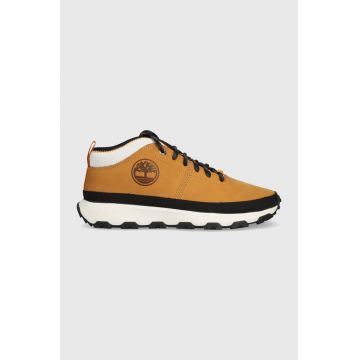 Timberland pantofi Winsor Trail Mid Leather culoarea bej, TB0A5TWV2311