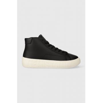 Tommy Jeans sneakers din piele TJM LEATHER OUTSOLE MID culoarea negru, EM0EM01330