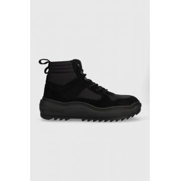 Tommy Jeans sneakers TJM MIX MATERIAL BOOT culoarea negru, EM0EM01245