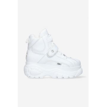 Buffalo sneakers din piele culoarea alb