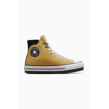 Converse tenisi de piele Chuck Taylor All Star City Trek barbati, culoarea galben, A04482C