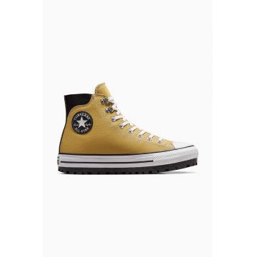 Converse teniși de piele Chuck Taylor All Star City Trek bărbați, culoarea galben, A04482C