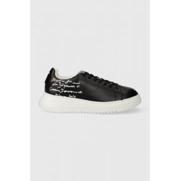 Emporio Armani sneakers din piele culoarea negru, X3X024 XN894 A120