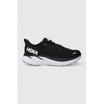 Hoka One One pantofi de antrenament CLIFTON 8 culoarea negru, cu toc plat, 1119394 1119394-AEBL