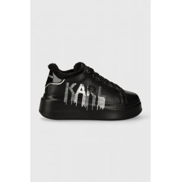 Karl Lagerfeld sneakers din piele ANAKAPRI KC culoarea negru, KL63578