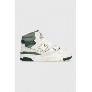 New Balance sneakers din piele intoarsă BB650RVG culoarea alb