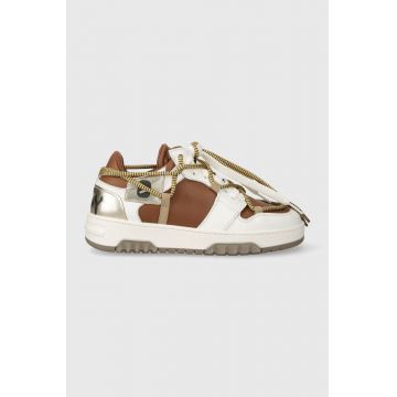 Off Play sneakers din piele SORRENTO culoarea maro, SORRENTO 1 WHITE, COGNAC, GOLD