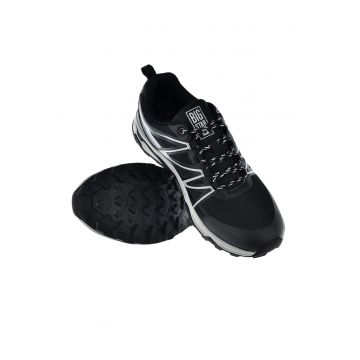 Pantofi sport cu detalii de piele ecologica