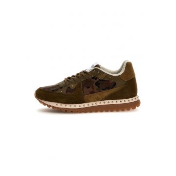 Pantofi sport cu garnituri de piele intoarsa