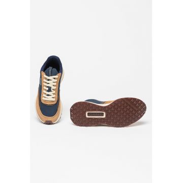 Pantofi sport cu garnituri din piele intoarsa