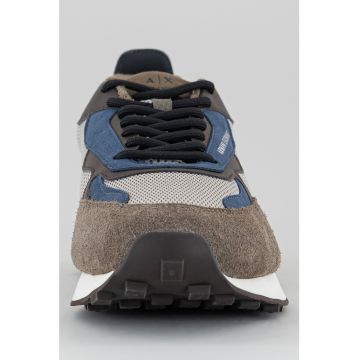Pantofi sport cu insertii de piele intoarsa