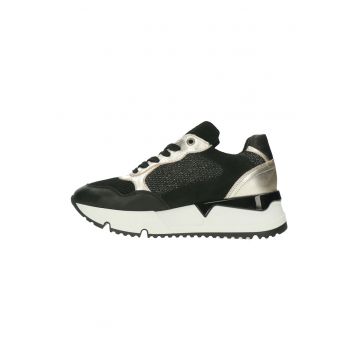 Pantofi sport de piele cu insertii din piele intoarsa