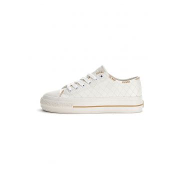 Pantofi sport de piele ecologica cu garnituri cusute