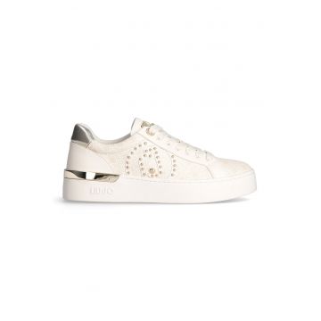 Pantofi sport de piele ecologica cu model si strasuri
