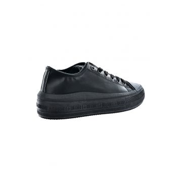 Pantofi sport de piele ecologica cu varf rotund