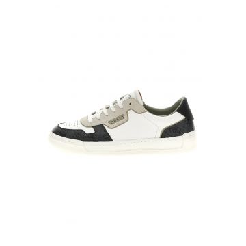 Pantofi sport de piele ecologica si piele cu model colorblock