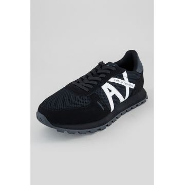 Pantofi sport de piele ecologica si plasa