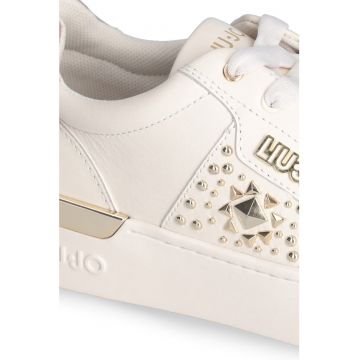 Pantofi sport de piele si piele ecologica cu nituri si tinte