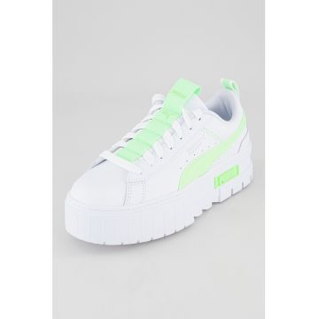 Pantofi sport din piele cu talpa flatflorm cu logo Mayze