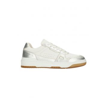 Pantofi sport din piele cu varf rotund