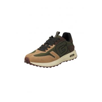 Pantofi sport din piele intoarsa si material textil