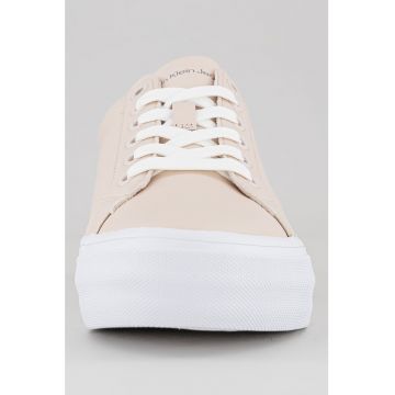 Pantofi sport flatform de piele cu logo