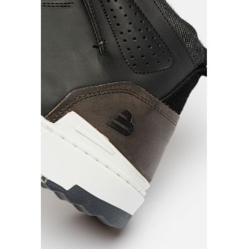 Pantofi sport high-top de piele cu garnituri textile